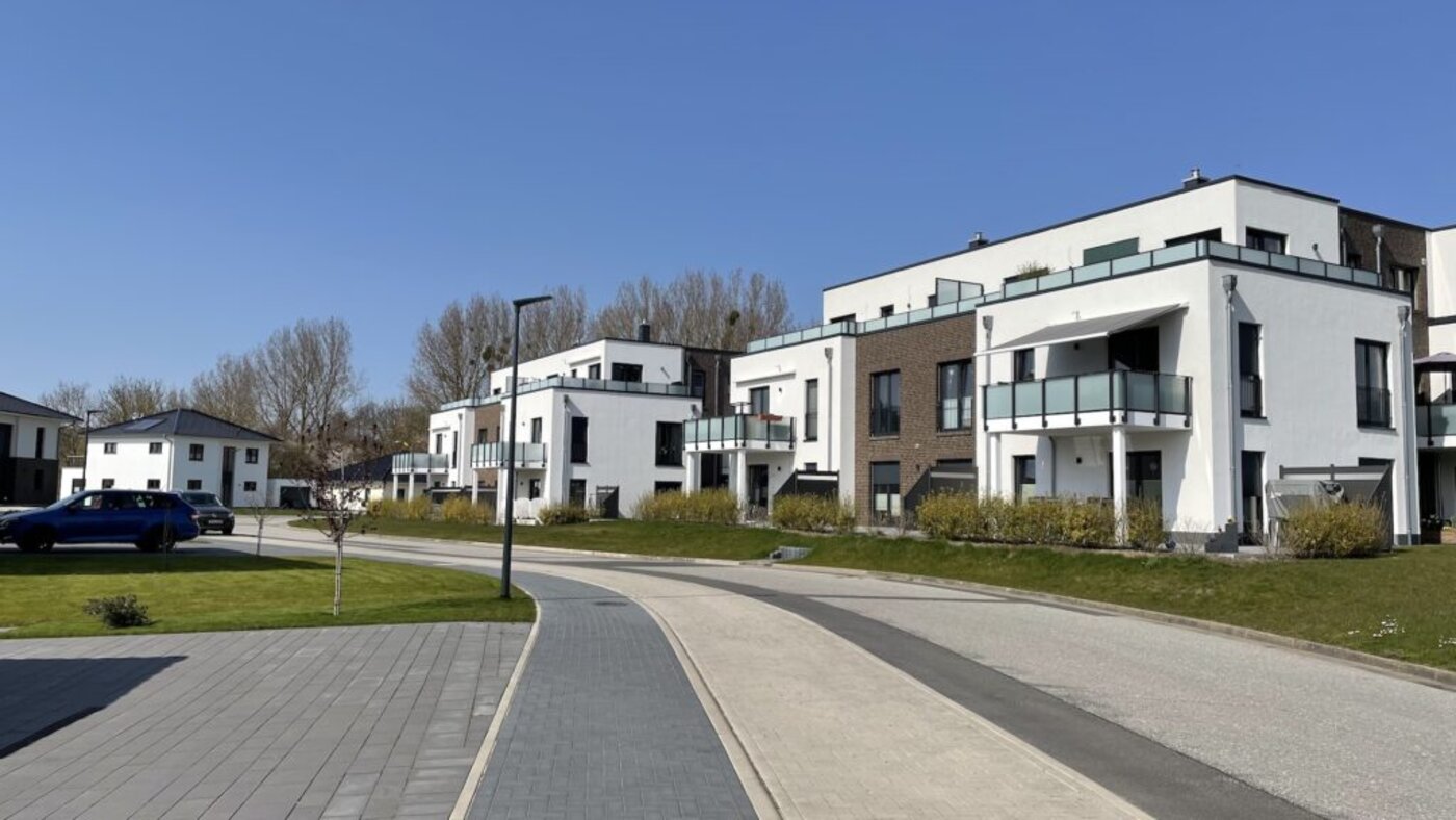 Wohnhäuser am Stubbenbruch in Teterow, Straßenansicht