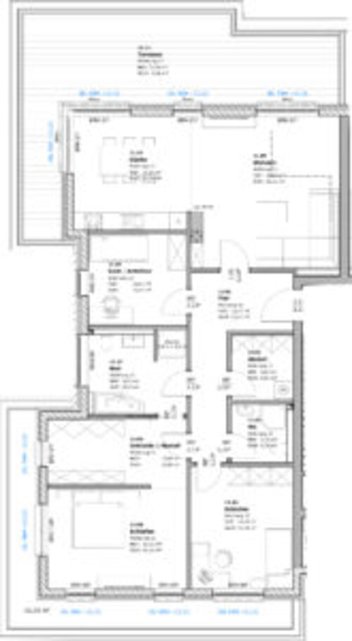 Beispielgrundriss 4-Zimmer-Penthouse